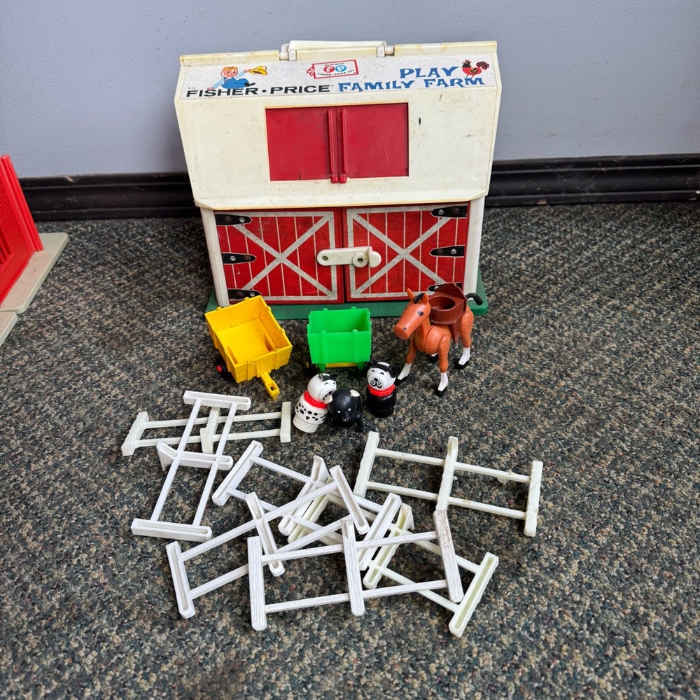Vintage Fisher-Price Play Family Farm Set